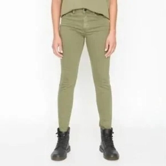 New Sandrine Rose by‎ Free People Army Green Skinny Jeans Women's Size 26 NWT - Picture 1 of 14